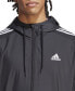 Фото #4 товара Men's Essentials Woven Three-Stripes Logo Windbreaker