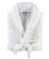 Textiles 100% Turkish Cotton Unisex Personalized Waffle Weave Terry Bathrobe with Satin Piped Trim