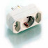 Фото #1 товара E&P EA 9 - 3 AC outlet(s) - Type F - White - Brass,Plastic - WEEE - RoHS - 230 V