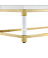 Фото #6 товара Casandra 2-Drawer High Gloss Coffee Table with Acrylic Legs and Metal Base