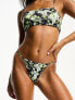 Фото #1 товара Weekday Sway tanga thong bikini in bliss lime exclusive to ASOS