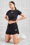 Sportswear Essential Women's French Terry Shorts Siyah Pamuklu Siyah Şort