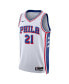 Фото #3 товара Men's and Women's Joel Embiid White Philadelphia 76ers Swingman Jersey - Association Edition