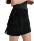 ფოტო #3 პროდუქტის Women's Studded Fringe Mini Skirt