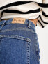 Фото #3 товара NA-KD high waist straight leg jeans in mid blue