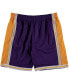Men's Mitchell Ness Purple Los Angeles Lakers Big Tall Hardwood Classics Swingman Shorts