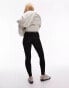 Topshop Petite branded elastic legging in black Черный, 32 - фото #3