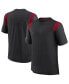 Фото #2 товара Men's Black Arizona Cardinals Sideline Tonal Logo Performance Player T-shirt