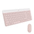 Фото #1 товара Logitech MK470 Slim Combo - Mini - RF Wireless - QWERTY - Pink - Mouse included