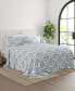 Фото #6 товара Home Collection Premium Ultra Soft Chambray Style Pattern 4 Piece Bed Sheets Set, Full