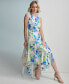 Фото #5 товара Платье женское Calvin Klein без рукавов с цветочным узором и асимметричным подолом