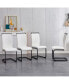 White marble table set with 4 chairs