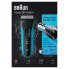 Braun Series 3 ProSkin 3045s - Foil shaver - 2 SensoFoil - 1 Middle Trimmer - Black - Blue - LED - Battery - Nickel-Metal Hydride (NiMH)