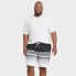 Men's Big & Tall 10" Graves Striped Board Shorts - Goodfellow & Co Charcoal 46