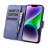 Фото #1 товара Чехол для смартфона ICARER iPhone 14 Plus Анти-RFID с кожаной крышкой фиолетовый
