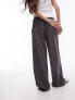 Фото #3 товара Topshop pull on wide leg trouser in charcoal