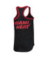 ფოტო #4 პროდუქტის Women's Black Miami Heat Showdown Scoop Neck Racerback Tank Top