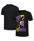 ფოტო #1 პროდუქტის Big Boys Black Minnesota Vikings Disney Cross Fade T-shirt