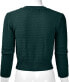 Vertvie women's bolero cardigan, 3/4-sleeve cropped cardigan, elegant crew neck jacket, knitted cardigan with button front