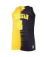 ფოტო #3 პროდუქტის Men's Chris Webber Navy, Maize Michigan Wolverines Big and Tall Player Tie-Dye Jersey