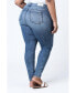 ფოტო #2 პროდუქტის Plus Size Mid Rise Ankle Skinny Jeans