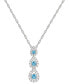 Macy's amethyst (1/5 ct. t.w.) & Diamond (1/4 ct. t.w.) Triple Halo 18" Pendant Necklace in 14k Gold (Also in Garnet, Blue Topaz, Citrine, & Multi-Gemstone)