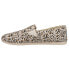 Фото #3 товара TOMS Redondo Leopard Slip On Womens Off White Flats Casual 10018294T