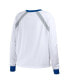 Women's White Los Angeles Dodgers Raglan Long Sleeve T-Shirt