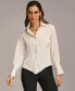 Фото #1 товара Women's Button Front Point Hem Top