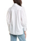 Ganni Poplin Long Collar Puff Sleeve Shirt Women's