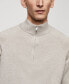 Фото #4 товара Men's Neck Zipper Cotton Sweater