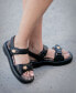 Фото #8 товара Women's Peyton Double Buckle Flatform Sandals