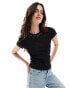 Фото #1 товара Stradivarius studded detail t-shirt in black