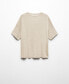 Фото #5 товара Women's Cotton Linen-Blend Knit T-Shirt
