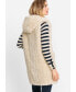 Long Line Teddy Vest with Hood