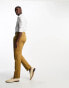 Noak slim premium cotton twill chino trousers in tobacco brown W32 L34 - фото #10