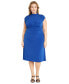 ფოტო #1 პროდუქტის Plus Size Sleeveless Midi Dress