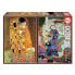 EDUCA BORRAS 2 X 1000 Pieces The Kiss And The Virgin Gustav Kilimt Puzzle