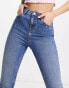 Miss Selfridge – Emily – Knöchellange Jeans mit engem Schnitt & hohem Bund in mittelblauer Waschung