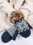 Фото #2 товара Варежки PERRIS Graphite Furry Elegant
