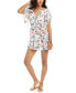 Фото #1 товара Платье-туника Miken 261922 женское для девушек Цвета глины с тропическим принтом размер Small