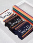 Paul Smith 3 pack sporty style socks in black and white