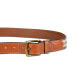 Men's Tri-Color Ribbon Inlay Leather Belt