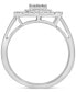 ფოტო #3 პროდუქტის Diamond Round & Baguette Square Halo Cluster Ring (1 ct. t.w.) in 14k White Gold, Created for Macy's