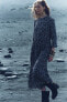 Фото #9 товара Длинное платье с принтом — zw collection ZARA