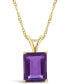 Фото #1 товара Macy's amethyst (3-1/7 ct. t.w.) Pendant Necklace in 14K Yellow Gold