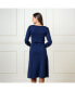 ფოტო #5 პროდუქტის Women's Organic Bellow Sleeve Pointelle Sweater Dress