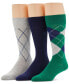 ფოტო #1 პროდუქტის Men's 3-Pk. Argyle Dress Socks