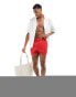 Bershka basic swimshort in red