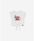 ფოტო #1 პროდუქტის Girl Organic Cotton T-Shirt With Knot White - Toddler Child